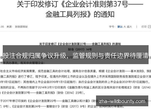 投注合规归属争议升级,监管规则与责任边界待厘清 投注合规归属争议升级,监管规则与责任边界待厘清